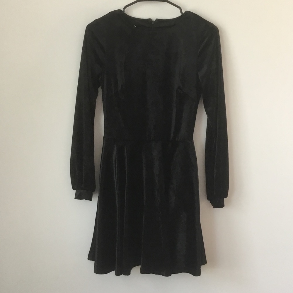 Bebe Black Velvet Dress - Picture 2 of 4
