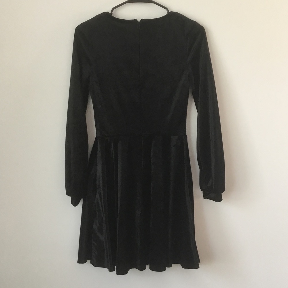 Bebe Black Velvet Dress - Picture 3 of 4