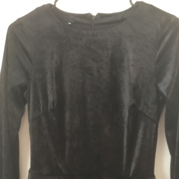 Bebe Black Velvet Dress - Picture 4 of 4