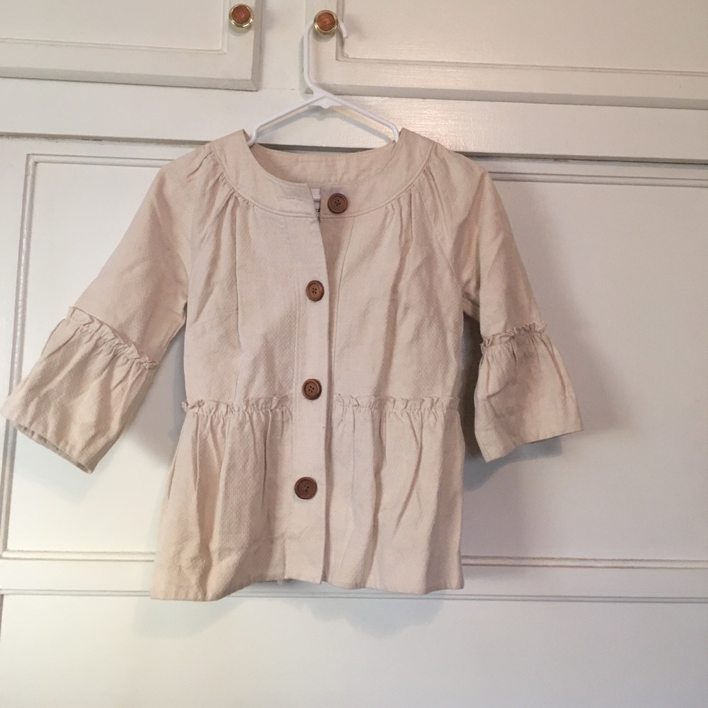 White/Cream Calvin Klein 3/4 sleeve Jacket