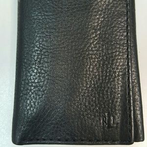 Authentic Ralph Lauren Mens Leather Trifold wallet