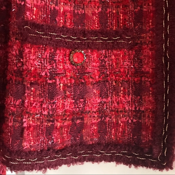 The Kooples Strawberry Tweed Jacket - Picture 3 of 5