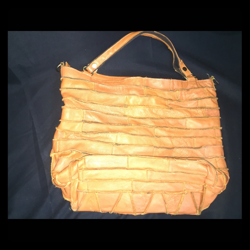 Leather oversized bag