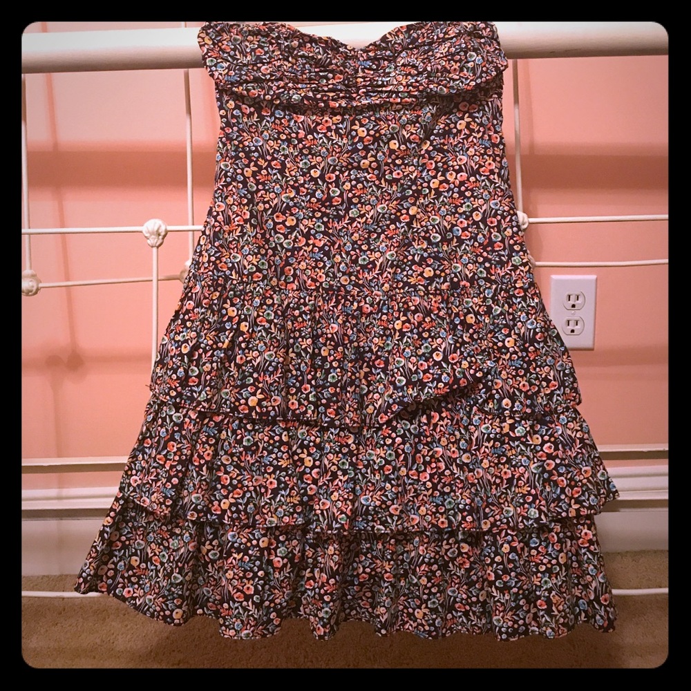 Express floral print tiered dress