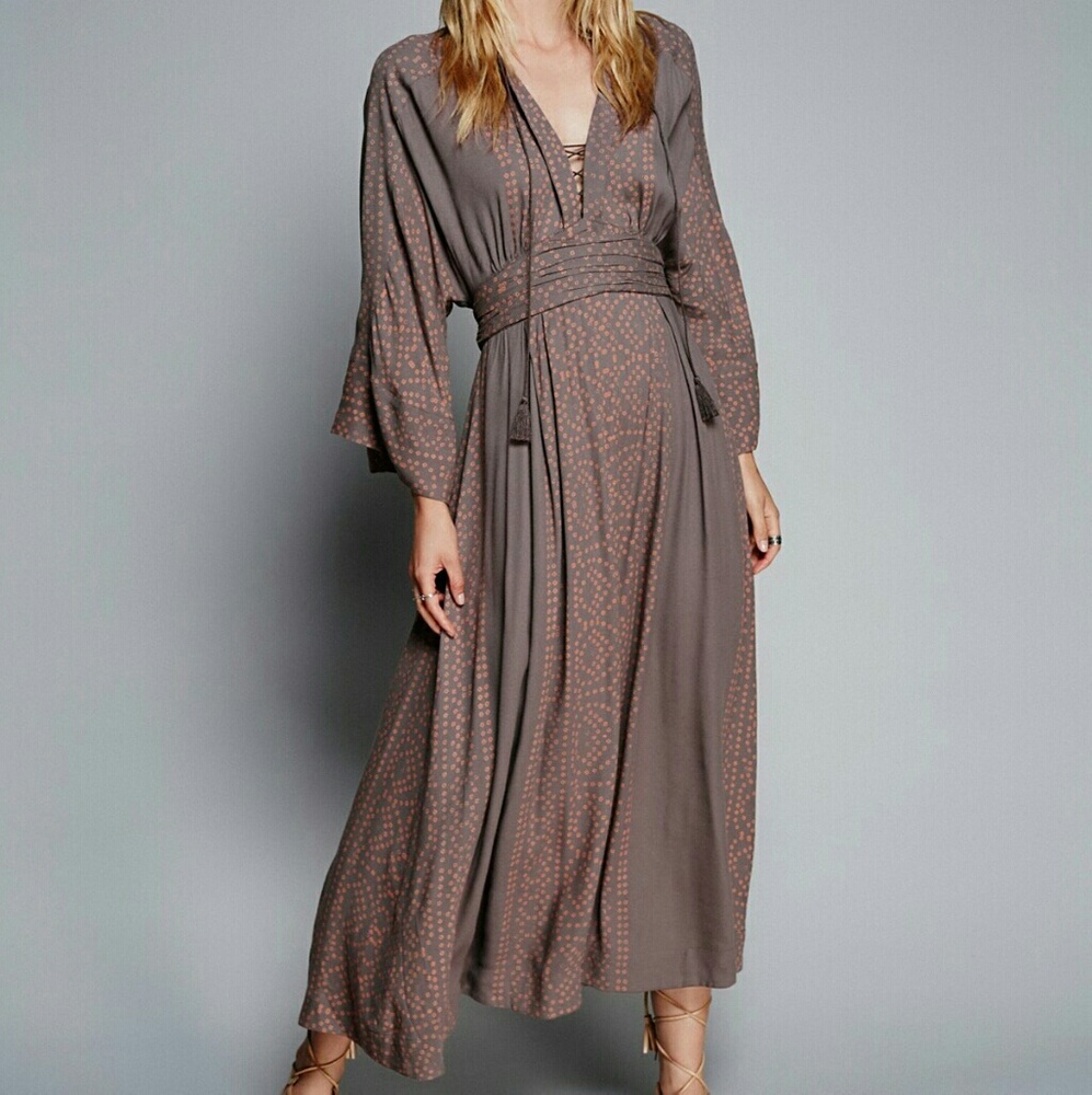 New Free People Modern Kimono Maxi dress