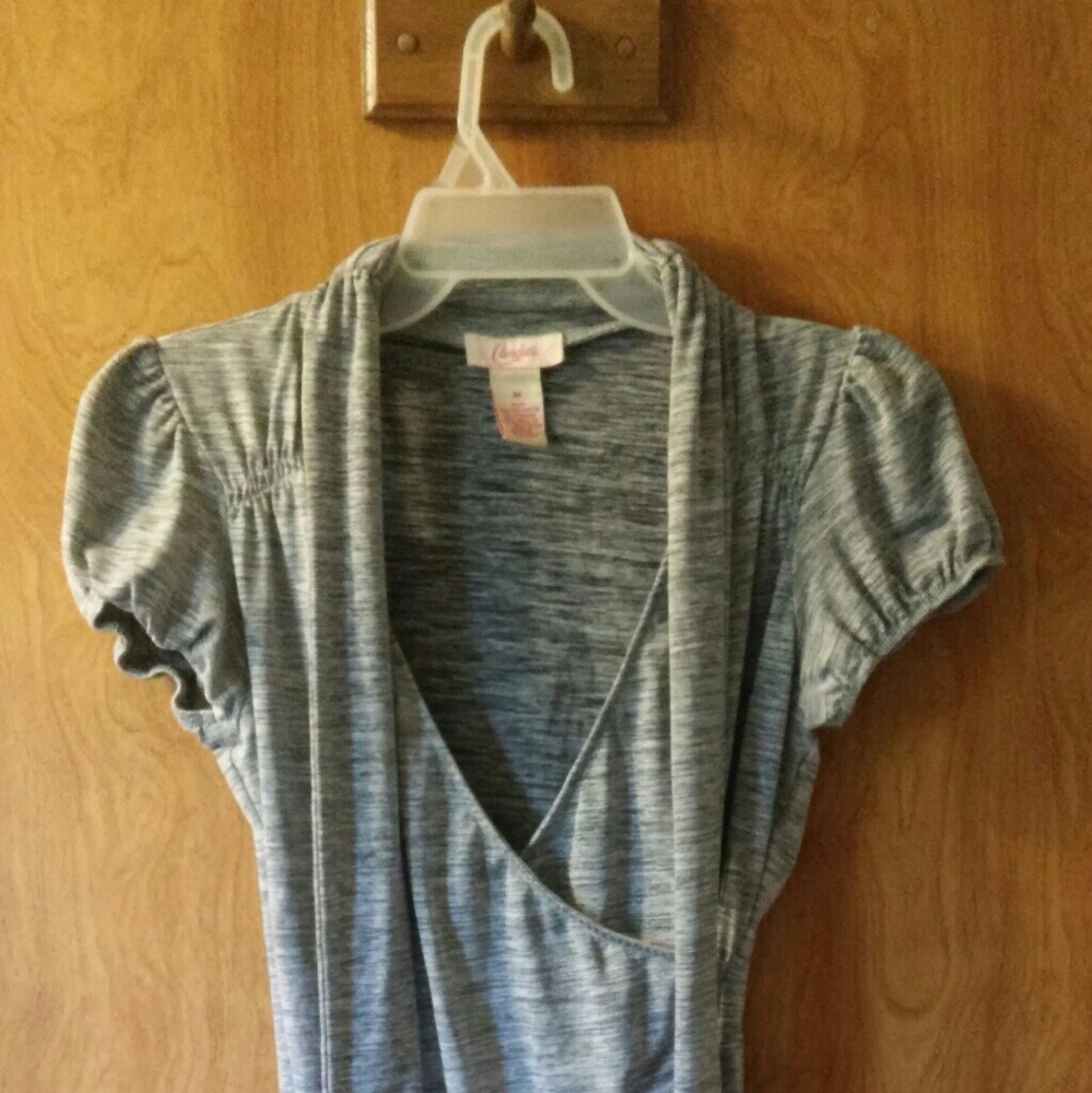 Candie's grey low V cut Top