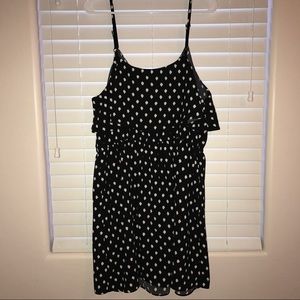 Elle Black with White Polka Dots Dress