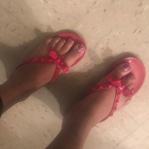 Red sandals