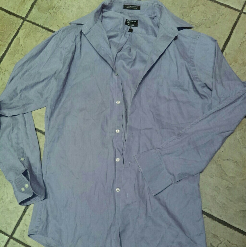 Arrow purple stripe men's shirt Small