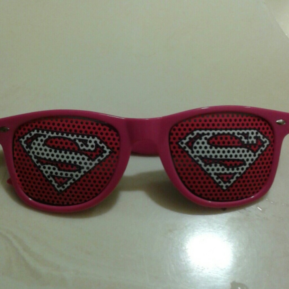 Pink Superman sunglasses