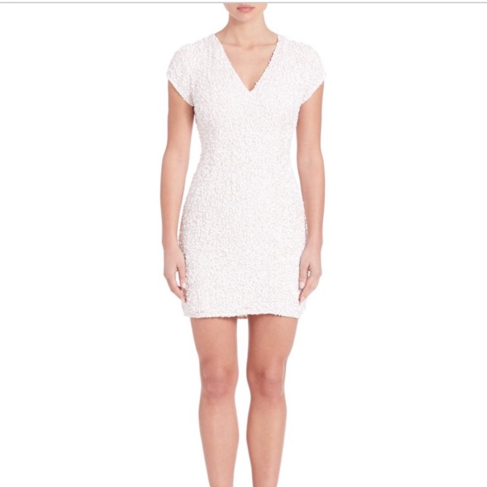 Parker white sequin dress