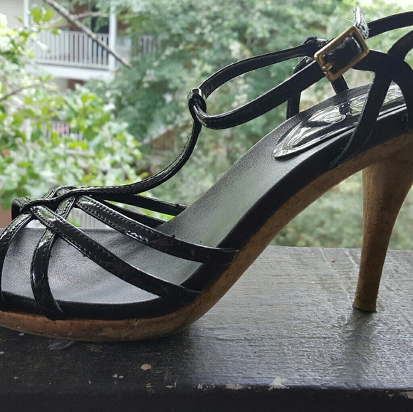 Chaps Black Strappy Pumps - Picture 3 of 4