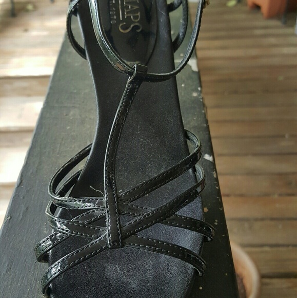 Chaps Black Strappy Pumps - Picture 4 of 4