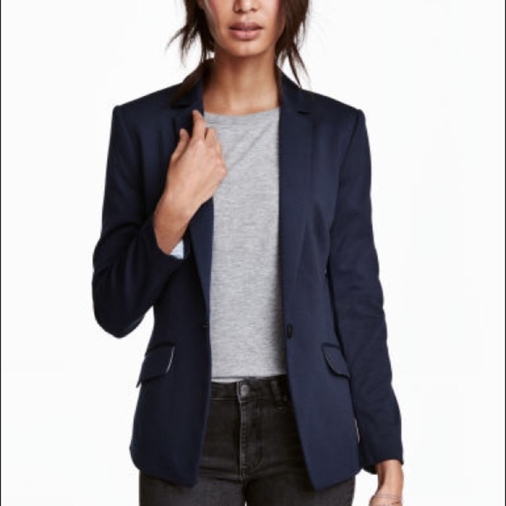 Navy Blue H&M Two Button Blazer