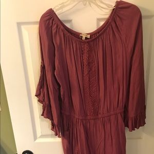 Democracy Pink off the shoulder romper