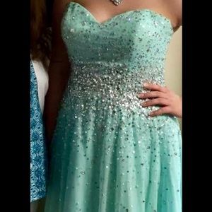 Mint Mori Lee Prom Dress