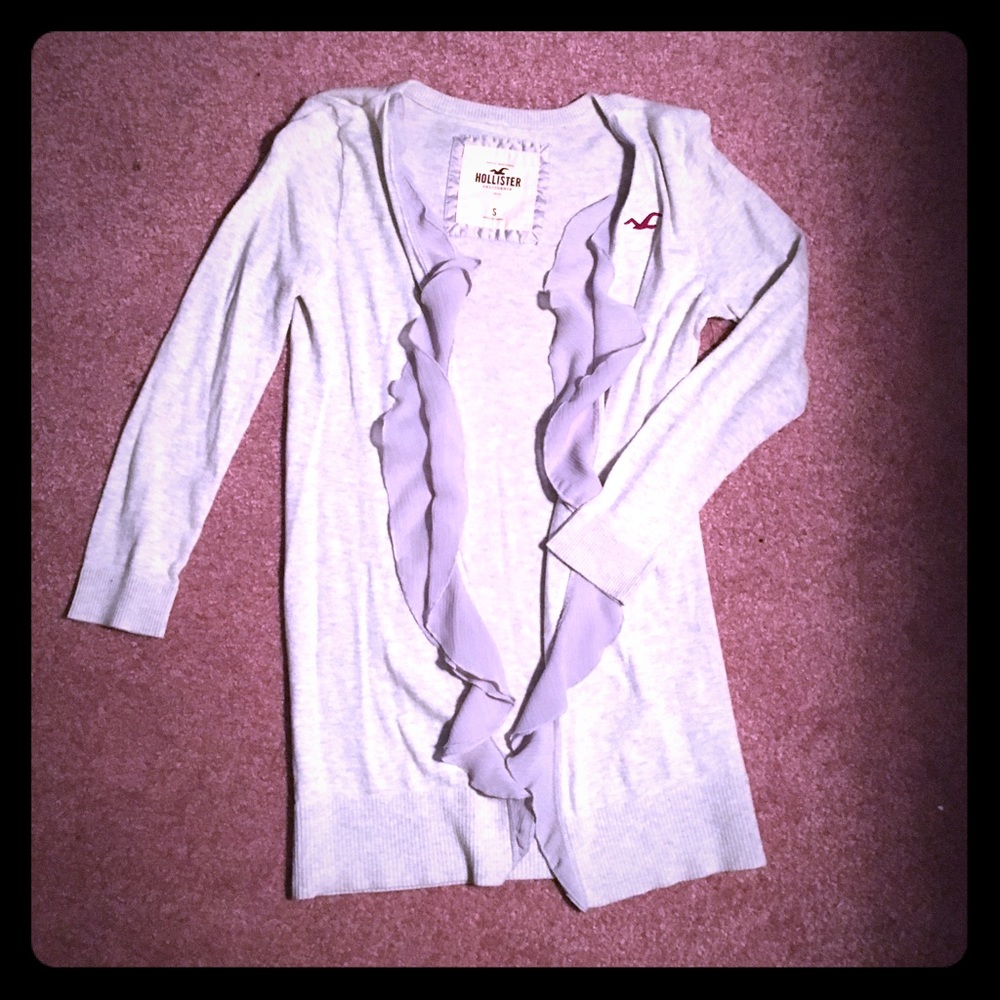 Hollister ruffled cardigan
