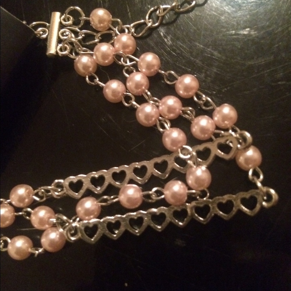 (4 for $20) brand new pink hearts bracelet