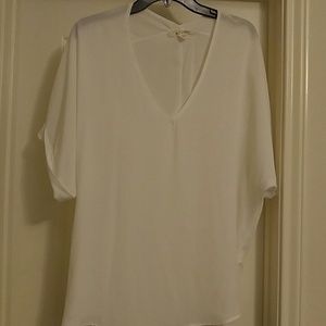Francescas white dolmain blouse size large