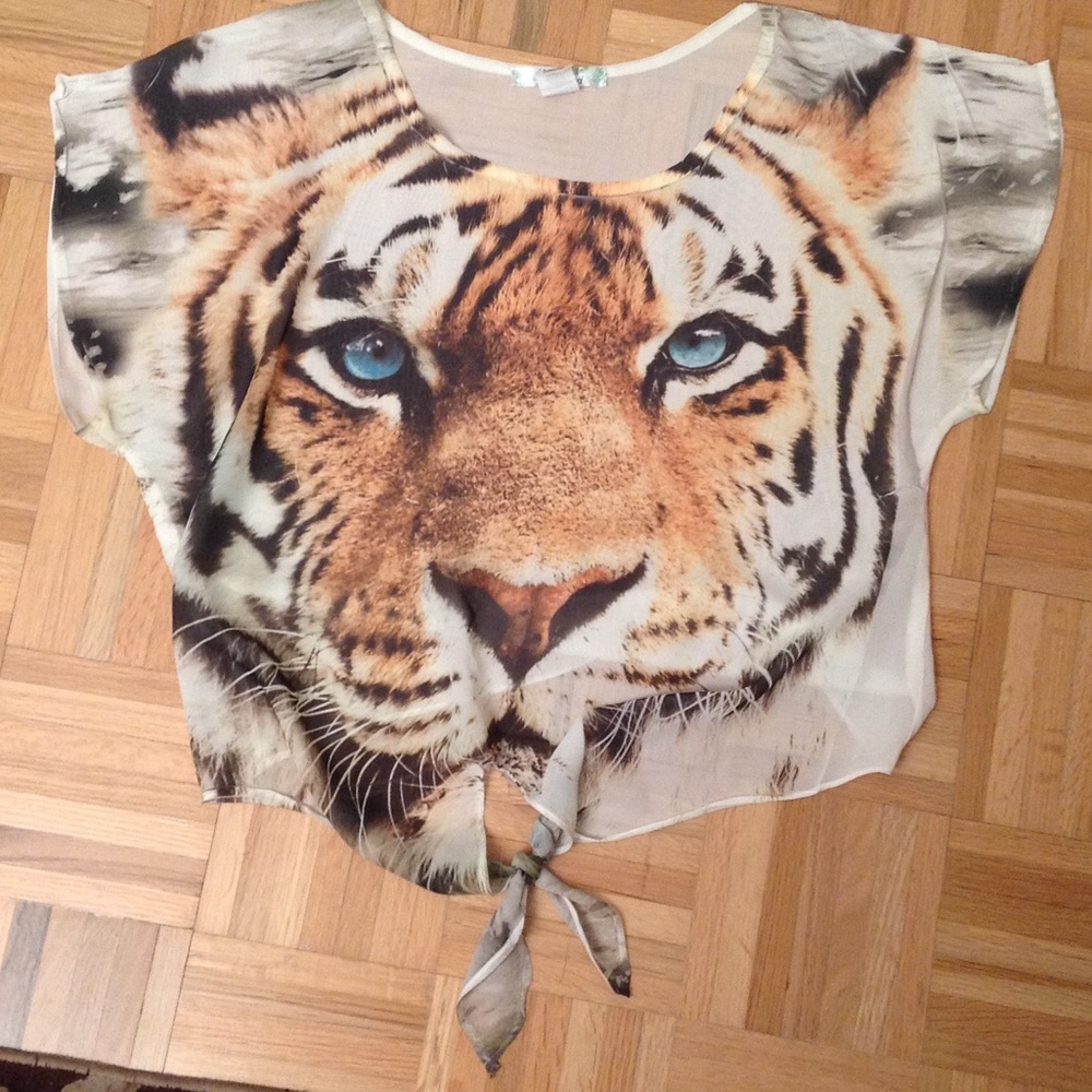 Sheer Tiger Face Tee