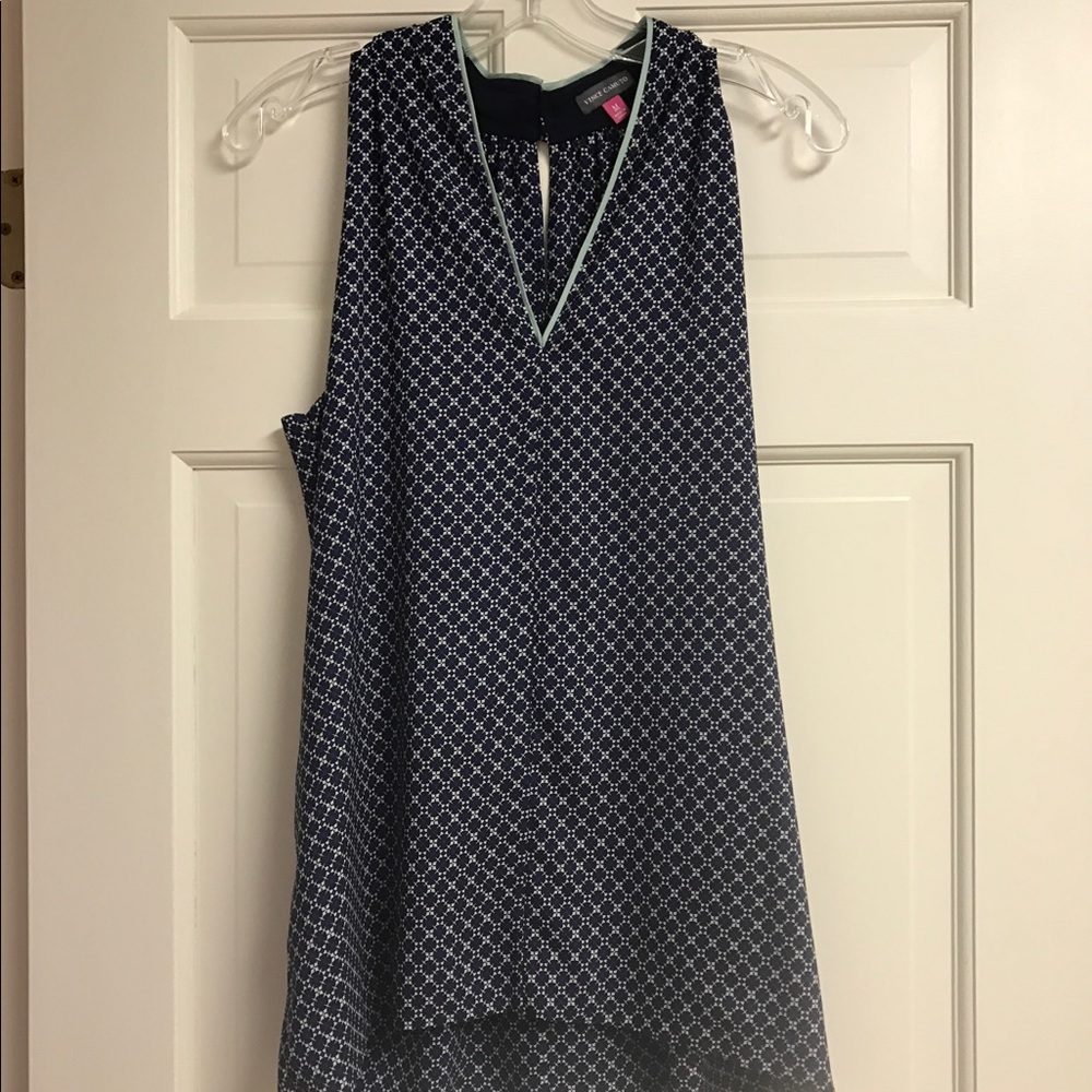 Patterned Blue Blouse