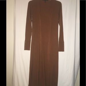 Cognac colored duster sweater