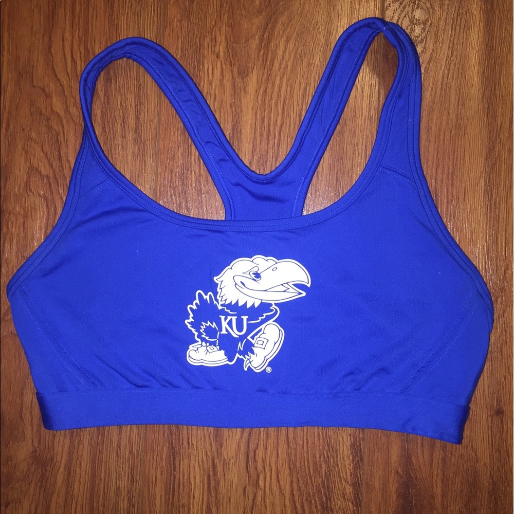 Victoria's Secret Pink Collegiate KU Sports Bra