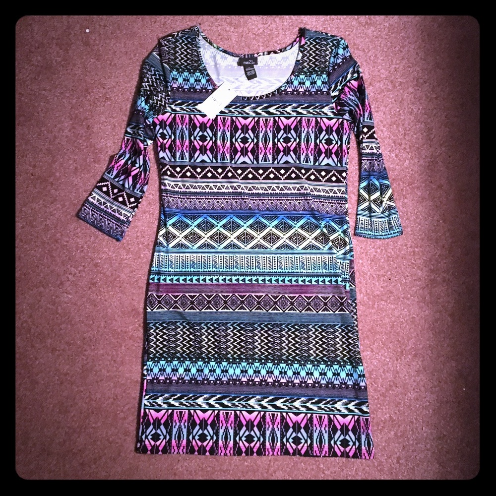 Aztec bodycon dress