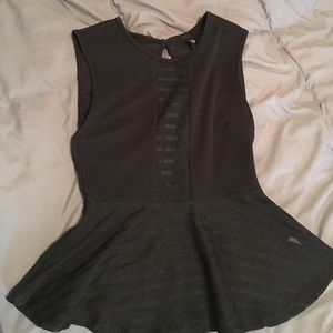 Black peplum top