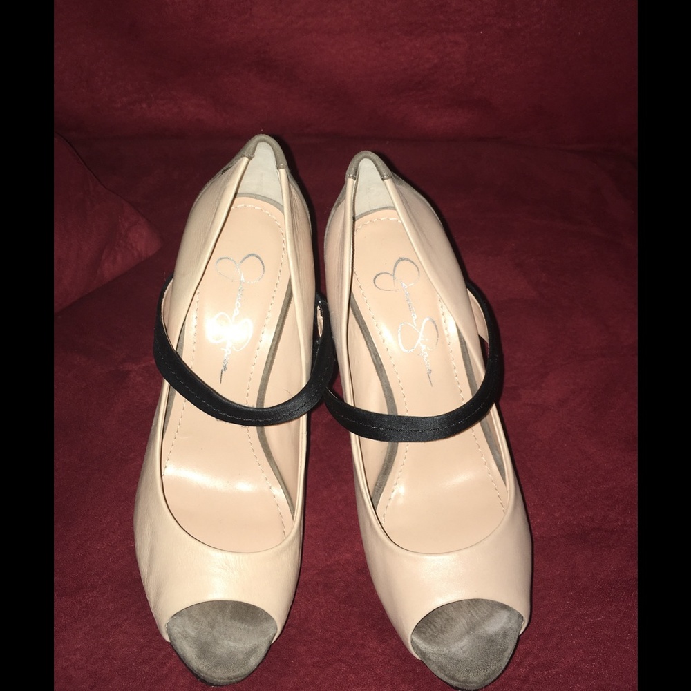 Jessica Simpson blush high heels