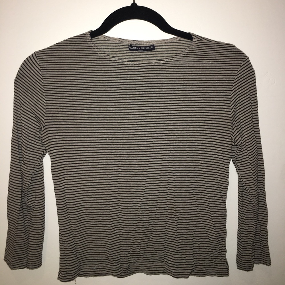Brandy Striped Long Sleeve Top