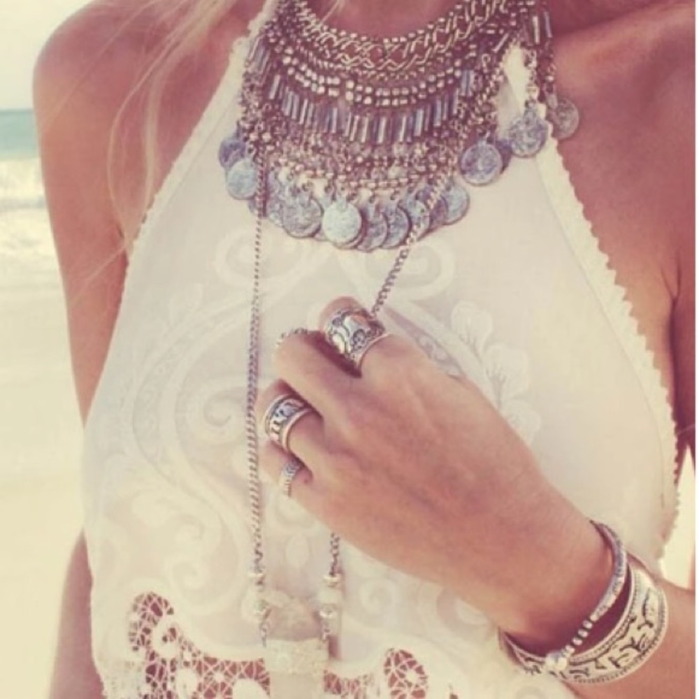 🛍4pc Set Boho Elephant Silver Midi Rings Bohemian - Picture 3 of 5