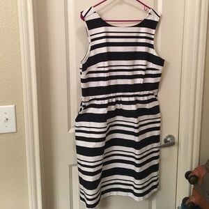 The Limited Navy and White Striped Dress
