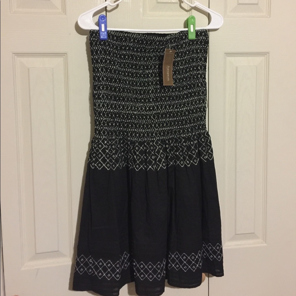 BLUE RAIN BLACK & WHITE DRESS