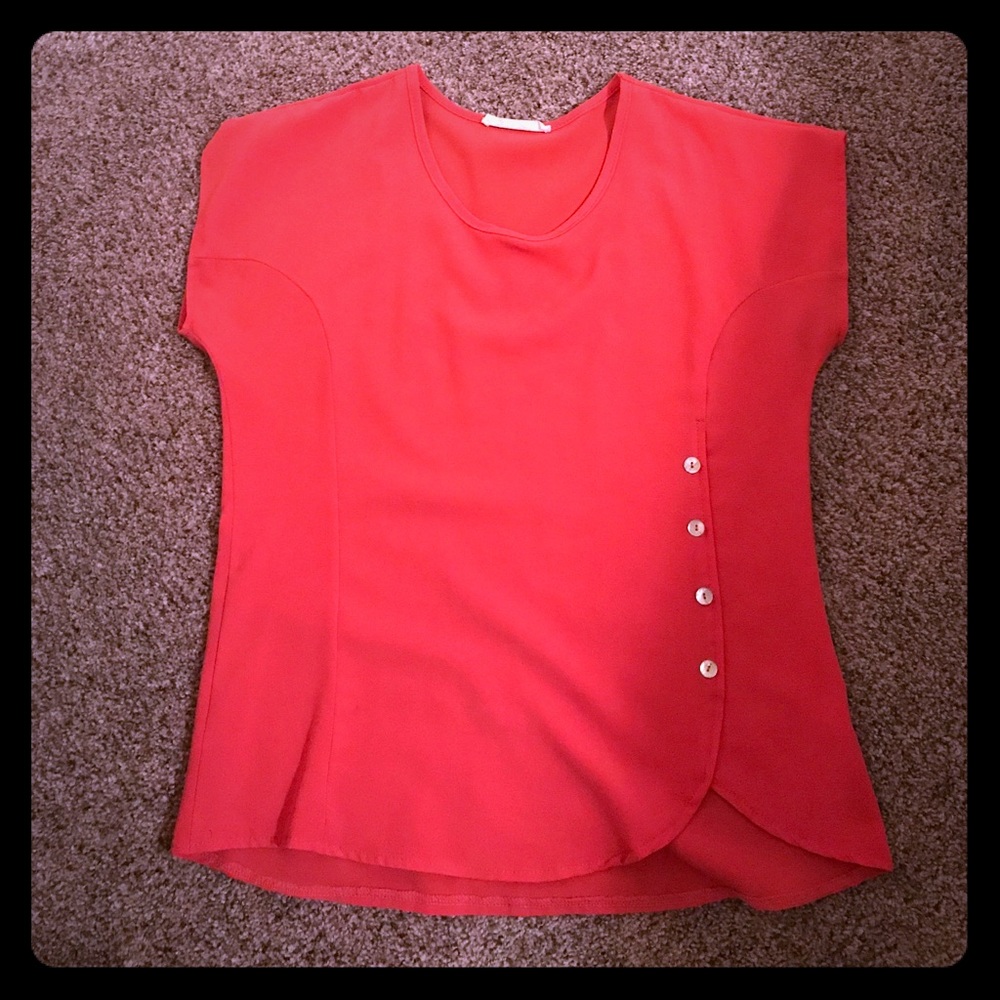 Coral dress shirt from stitch fix