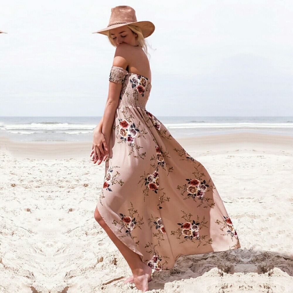Back! Isla Maxi Dress in Dusty Rose