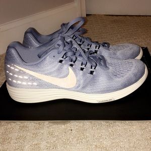 Blue nike running shoes