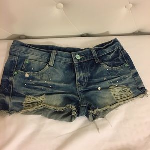 denim shorts