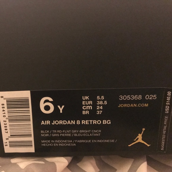 Aquas Retro 8 Air Jordan - Picture 2 of 3