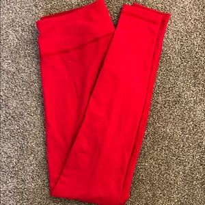 Lulu lemon / red leggings / size 10