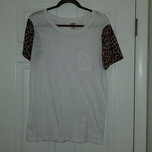 Pink Victoria's Secret Leopard Print Sleeved Top