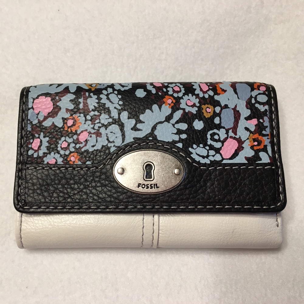 Fossil Floral Wallet Bifold Leather