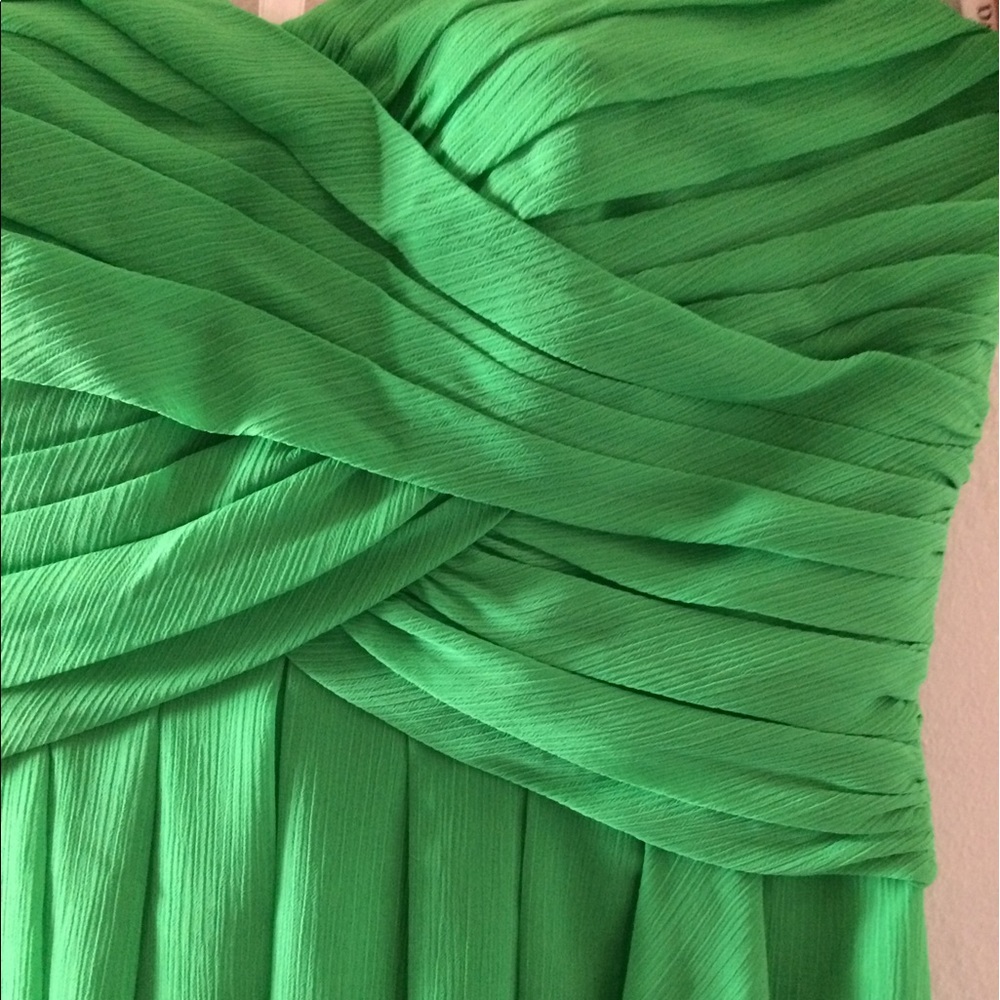 David's Bridal Bridesmaid Dress F14847 Kelly Green