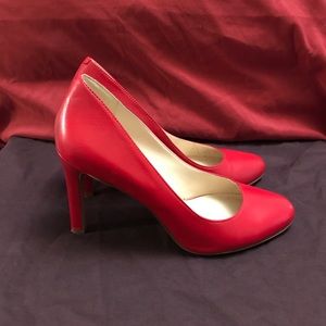 Red Nine West 3.5 Inch Heels