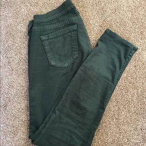True Religion / Forrest green / skinny jeans