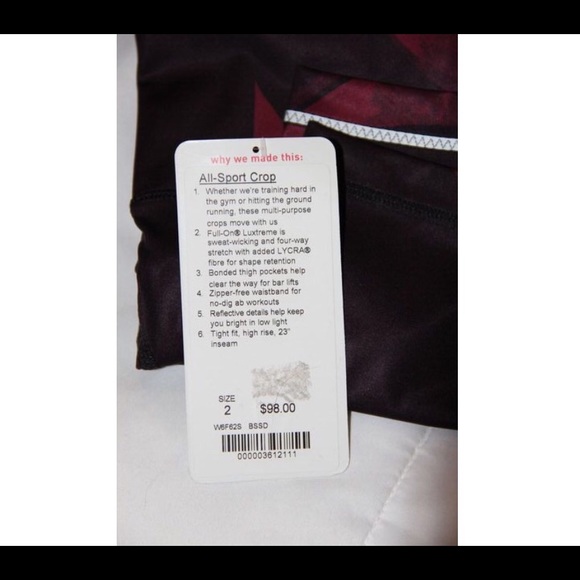 💥Lululemon All Sport Crop Full On Luxtreme 💥 - Picture 6 of 6