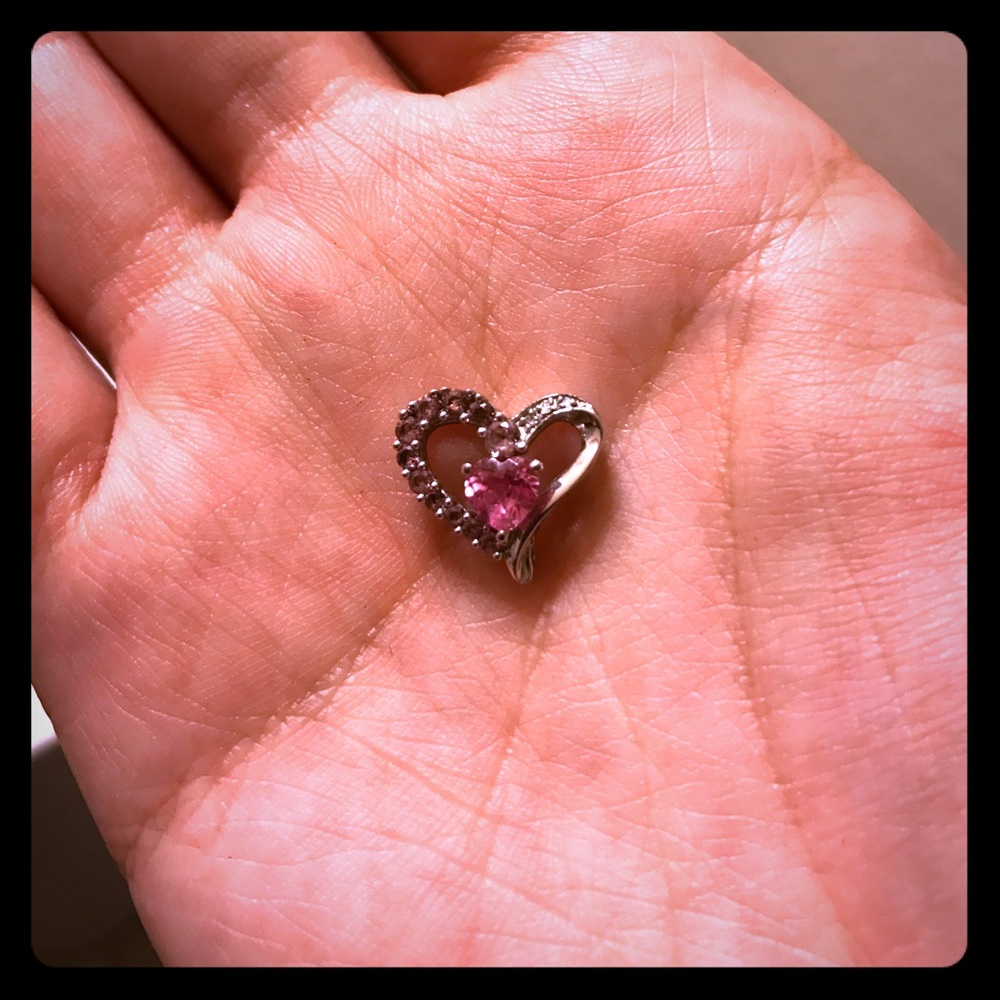 Sterling Silver Pink Sapphire Pendant (Pandora)