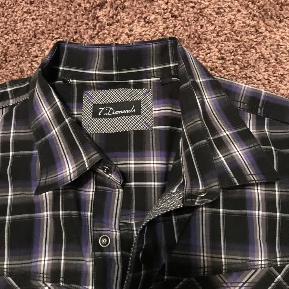 Men's 7 Diamonds Button Down Shirt XXL