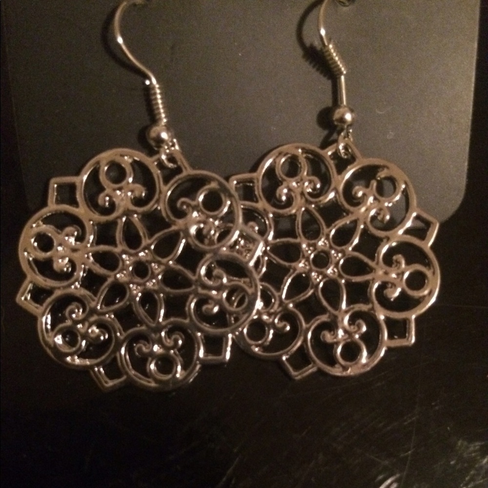 (4 for $20) brand new silver toned earrings