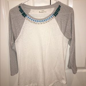 J. Crew baseball tee